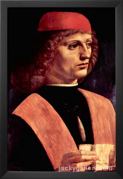 Portrait of a Musician, Leonardo Da Vinci's high quality hand-painted oil painting reproduction